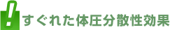 すぐれた体圧分散性効果