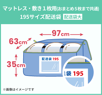 マットレス・敷きふとんコース（おまとめコース共通)195サイズ配送袋 配送袋大 